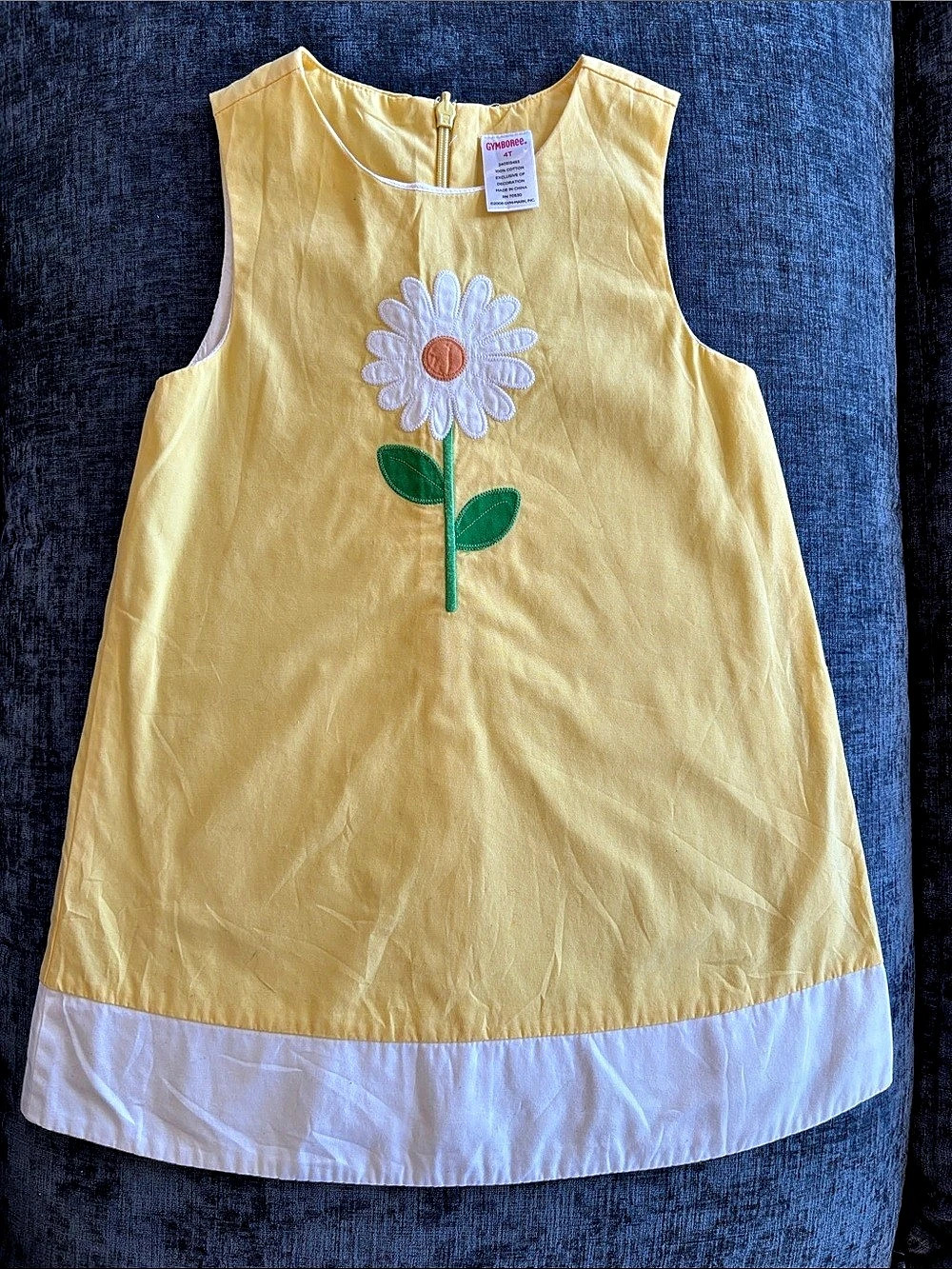 Gymboree Girls Yellow Floral Dress Size 4T